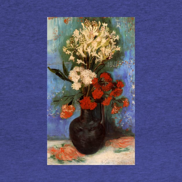 Vincent Van Gogh Vase with Carnations by PaperMoonGifts